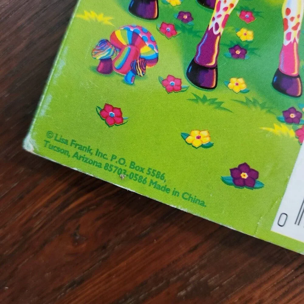 Vintage LISA FRANK Spiral Bound Rainbow Lollipop Horse Paper Notebook 90s Snap